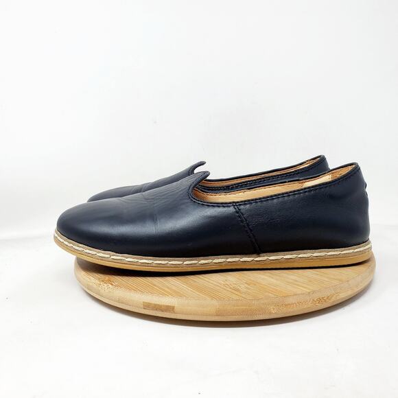 Charix Shoes Womens 37 Black Leather Slip On Loafer Comfort Classic - Picture 7 of 14